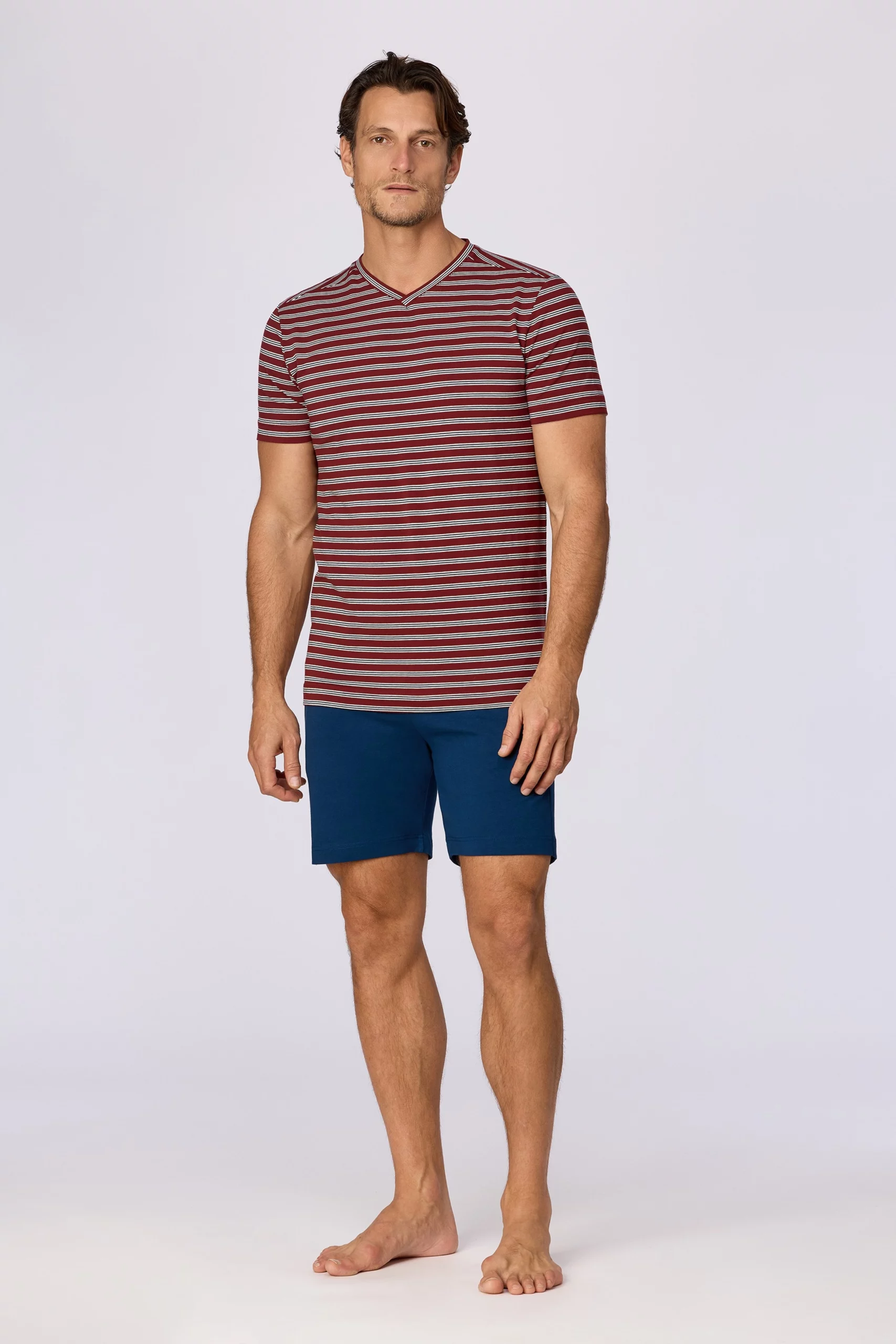 Woody - HEREN - Pyjama Set met korte mouwen en bijpassende short