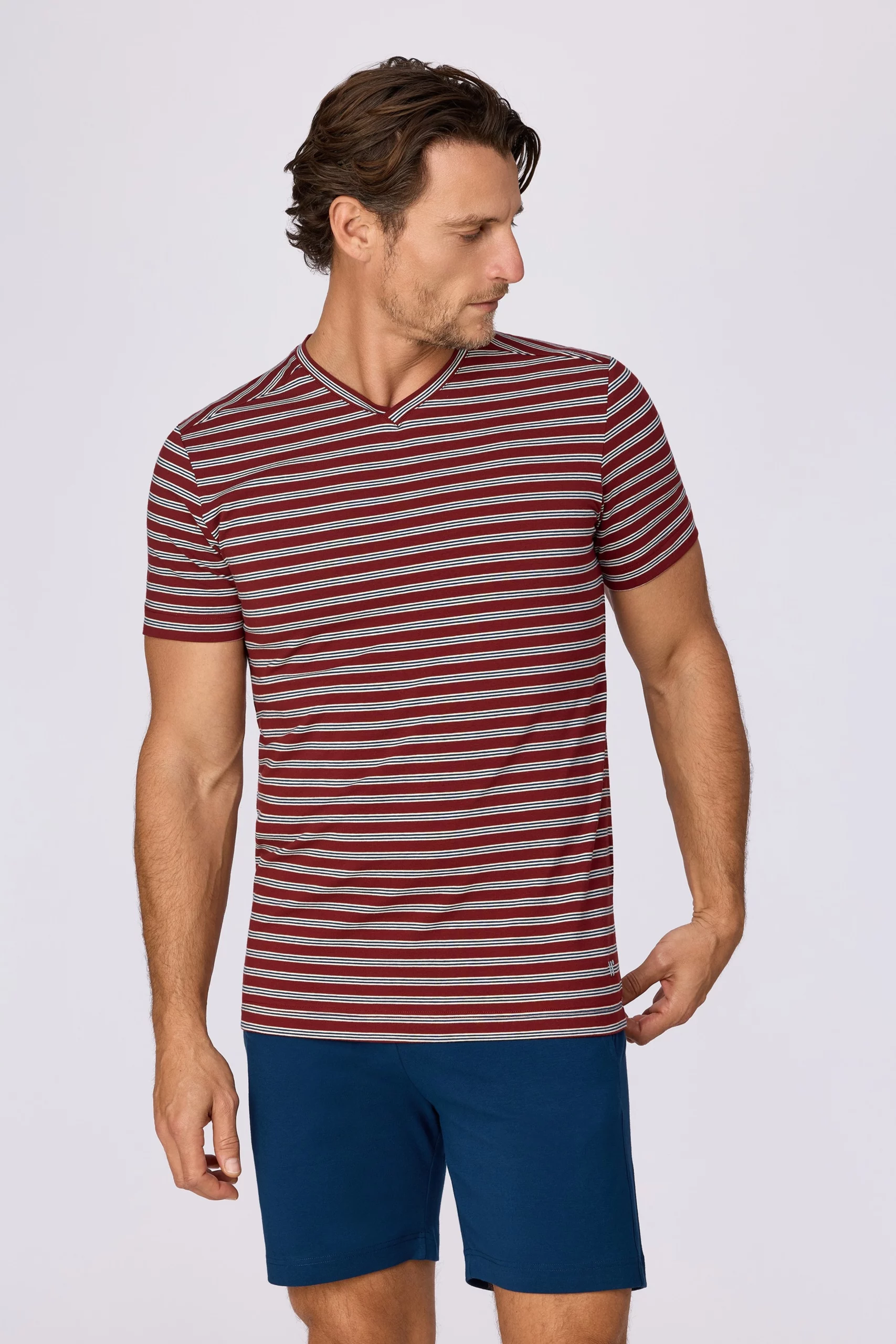 Woody - HEREN - Pyjama Set met korte mouwen en bijpassende short - Afbeelding 2