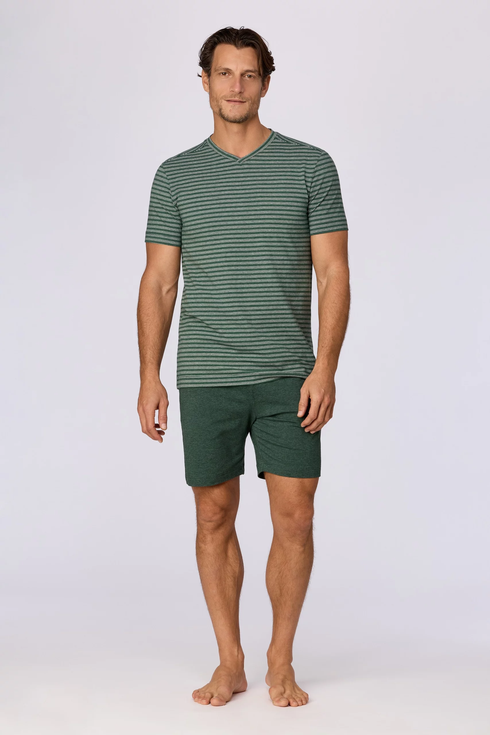 Woody - HEREN - Pyjama Set met korte mouwen en bijpassende short